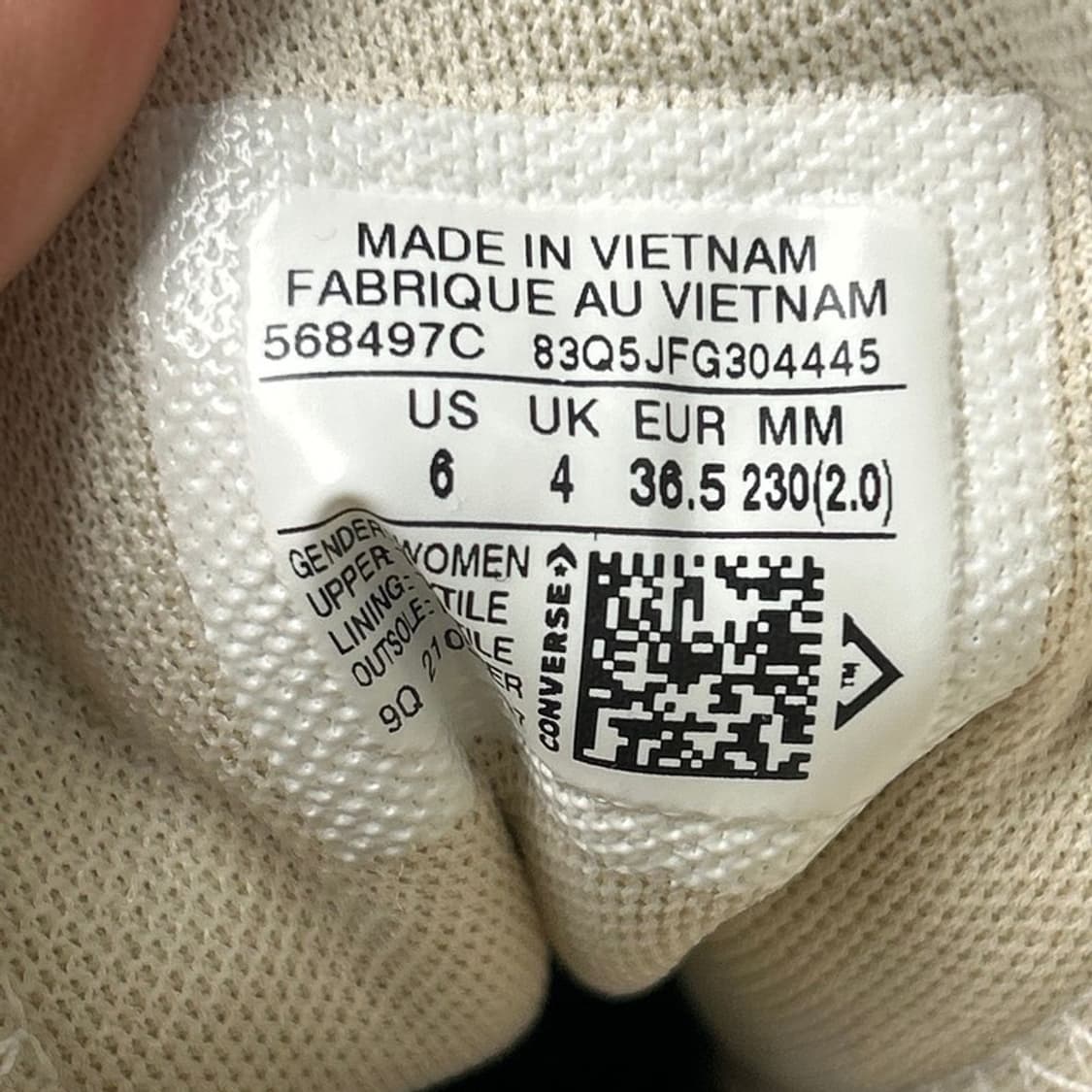 [새상품] 컨버스 척 테일러 올스타 무브 하이 블랙 230 상품이미지7