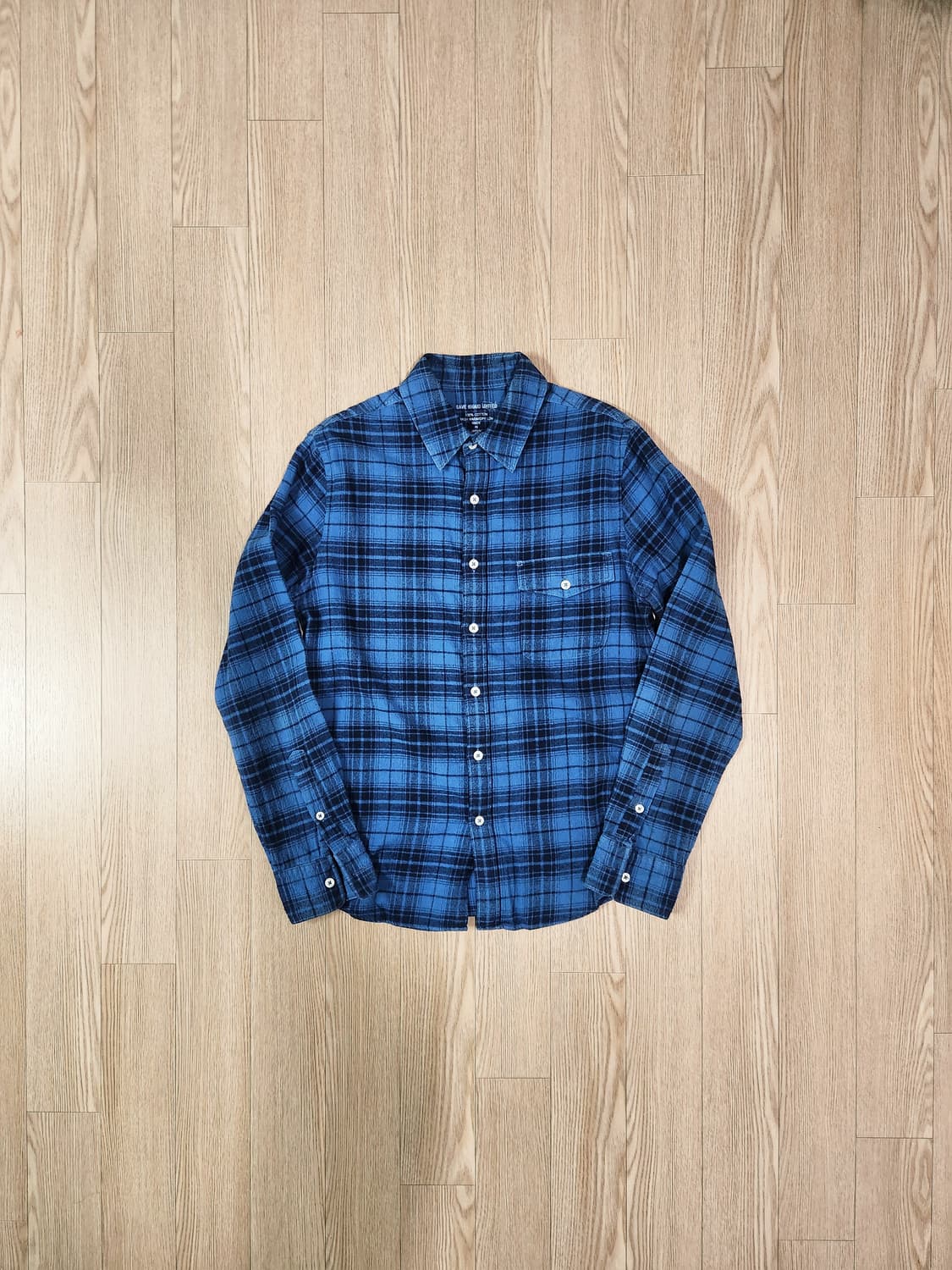 SAVE KHAKI UNITED 블루 체크 플란넬 셔츠 상품이미지1