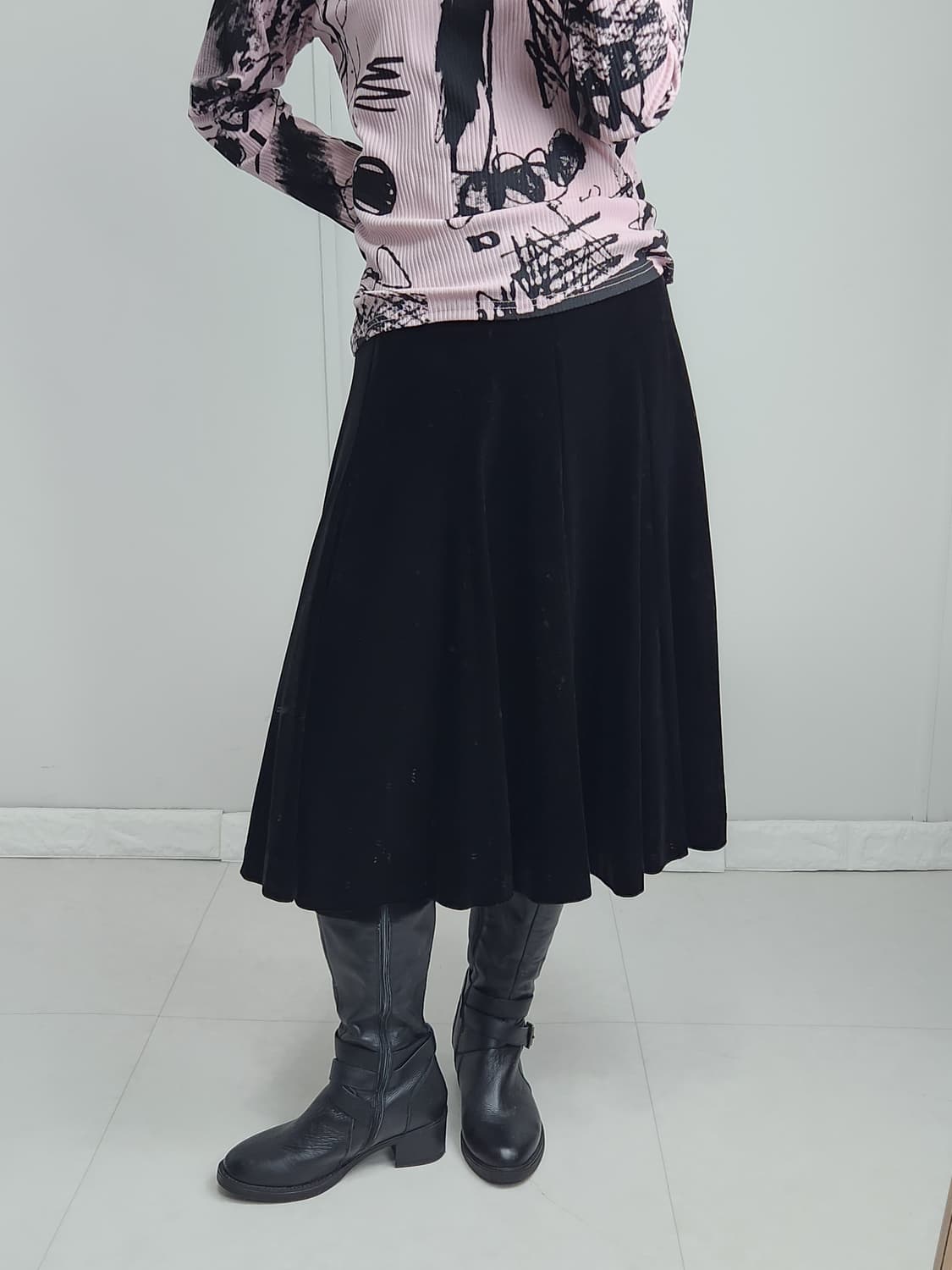 벨벳 스커트 상품이미지4