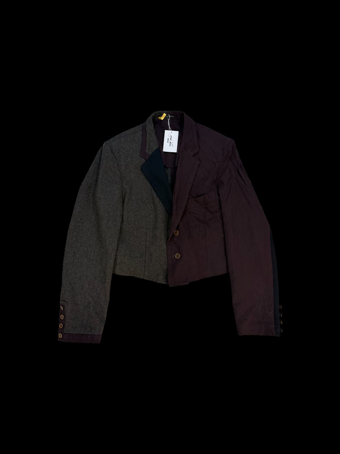 요지 야마모토 × 와이지 포맨 비대칭 패치워크 블레이저 상품이미지1