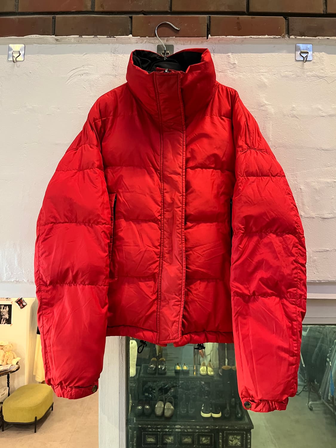 Allsaints 올세인츠 레드 블랙 리버서블 패딩 M 상품이미지6