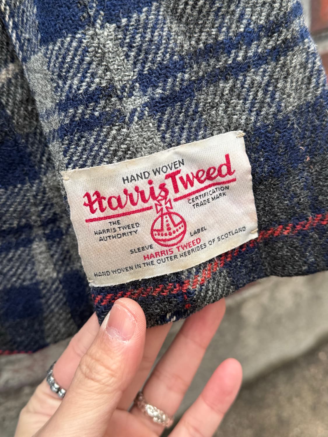 아메리칸렉시 x 해리스트위드 체크패턴 울 자켓 상품이미지5