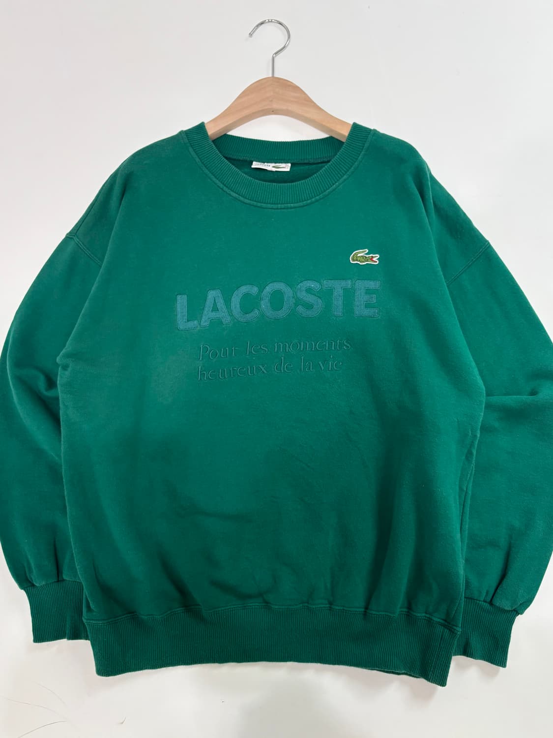 Lacoste 슈미즈 라코스테 그린 로고 맨투맨  상품이미지4