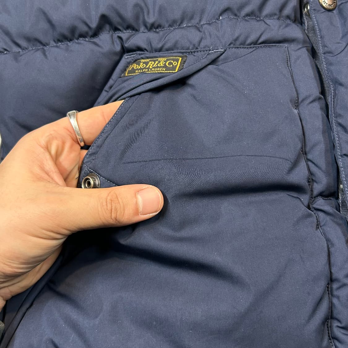 S) 폴로 랄프로렌 쿠키패치 오리털 덕다운 패딩 점퍼 상품이미지9