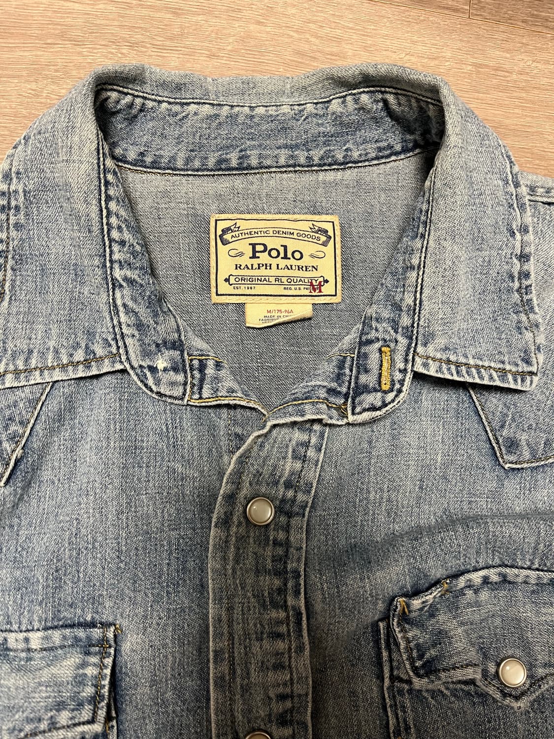 폴로 데님 셔츠 M 상품이미지3
