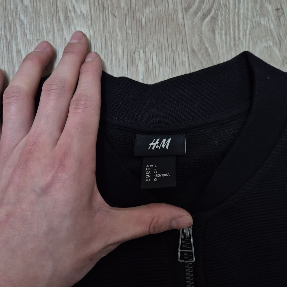 H&M 에이치엔엠 남성 미니멀 니트 집업 L(100) 상품이미지4