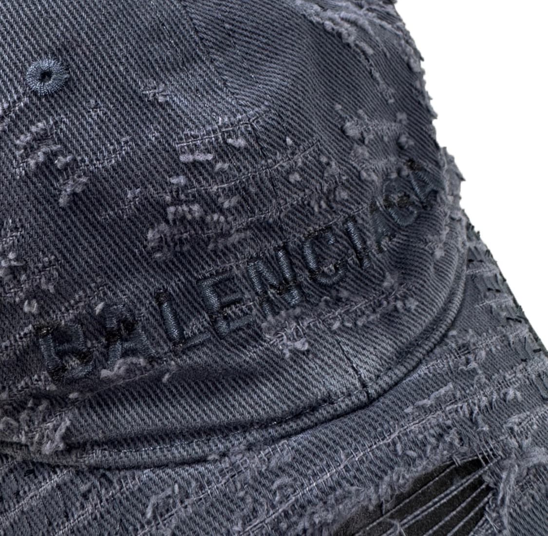 [M] 발렌시아가 23ss 데님 엠브로이드 디스트로이드 볼캡 모자 블루 상품이미지6