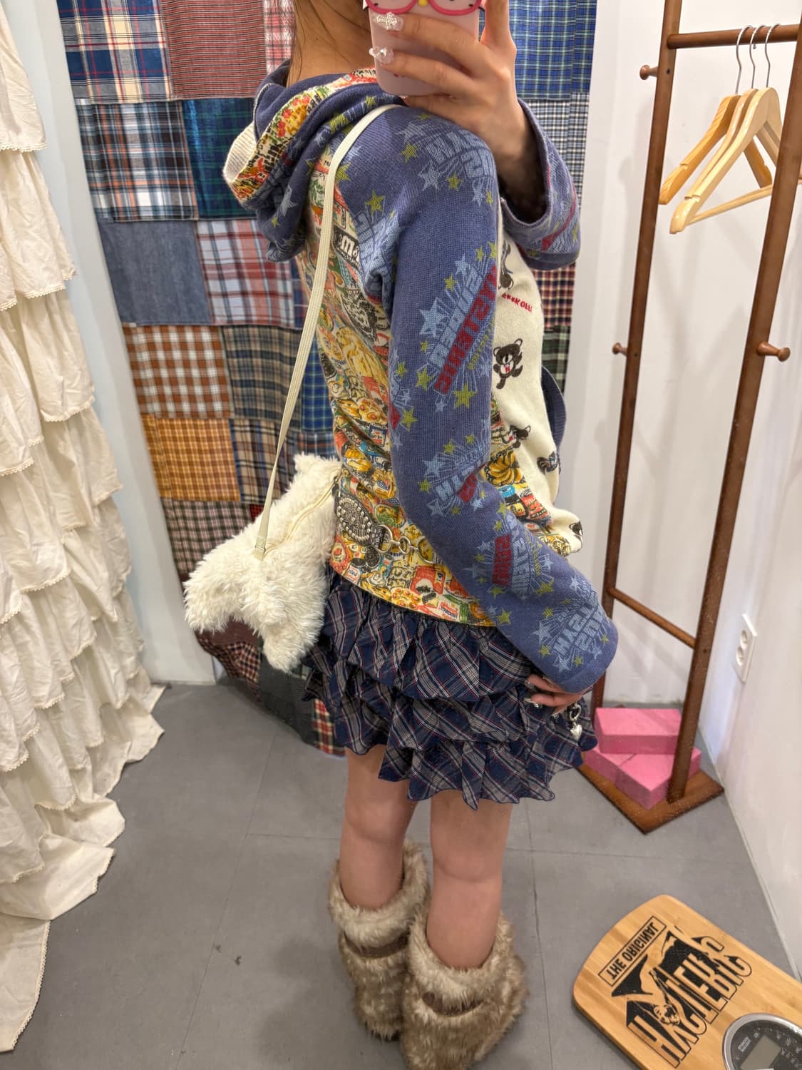 히스테릭글래머 퍽베어 기타 니트후드 상품이미지4