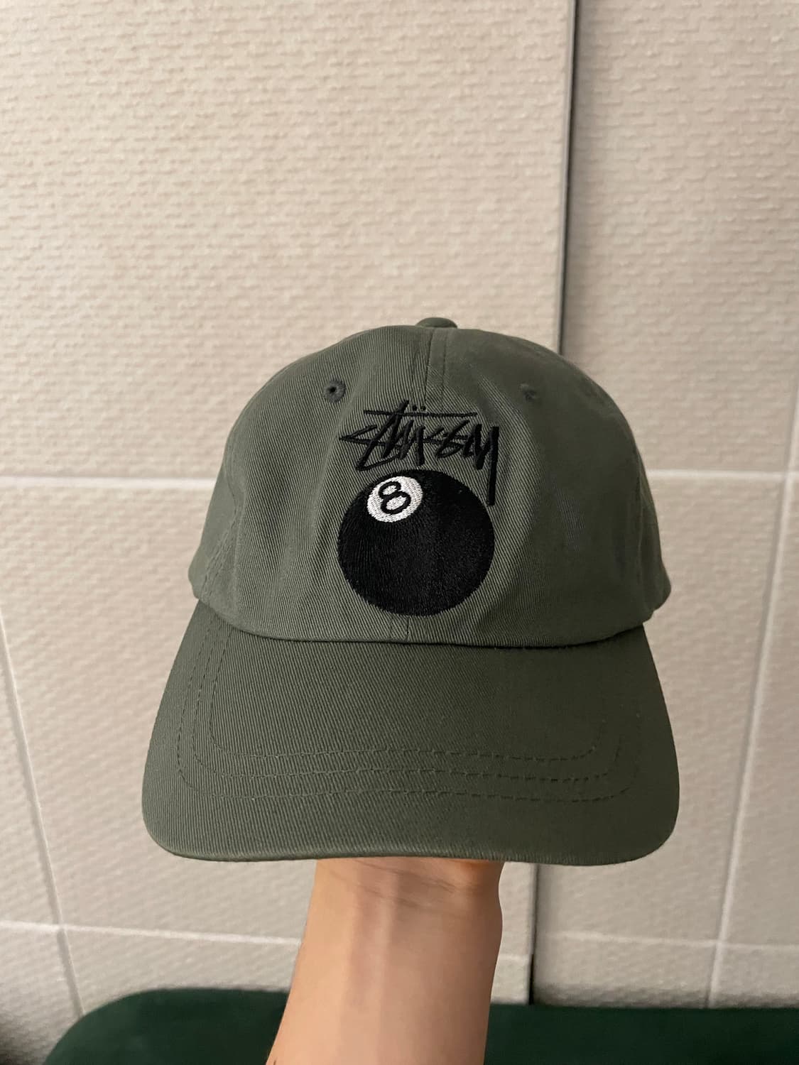 스투시 에잇볼 볼캡 카키 상품이미지1