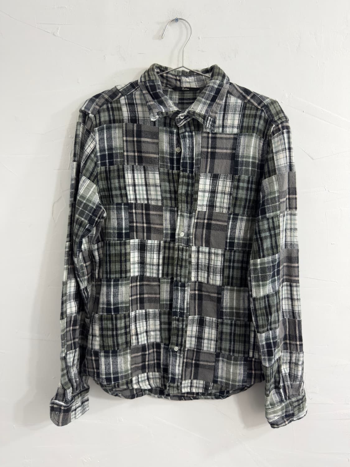 patchwork check shirt 상품이미지3