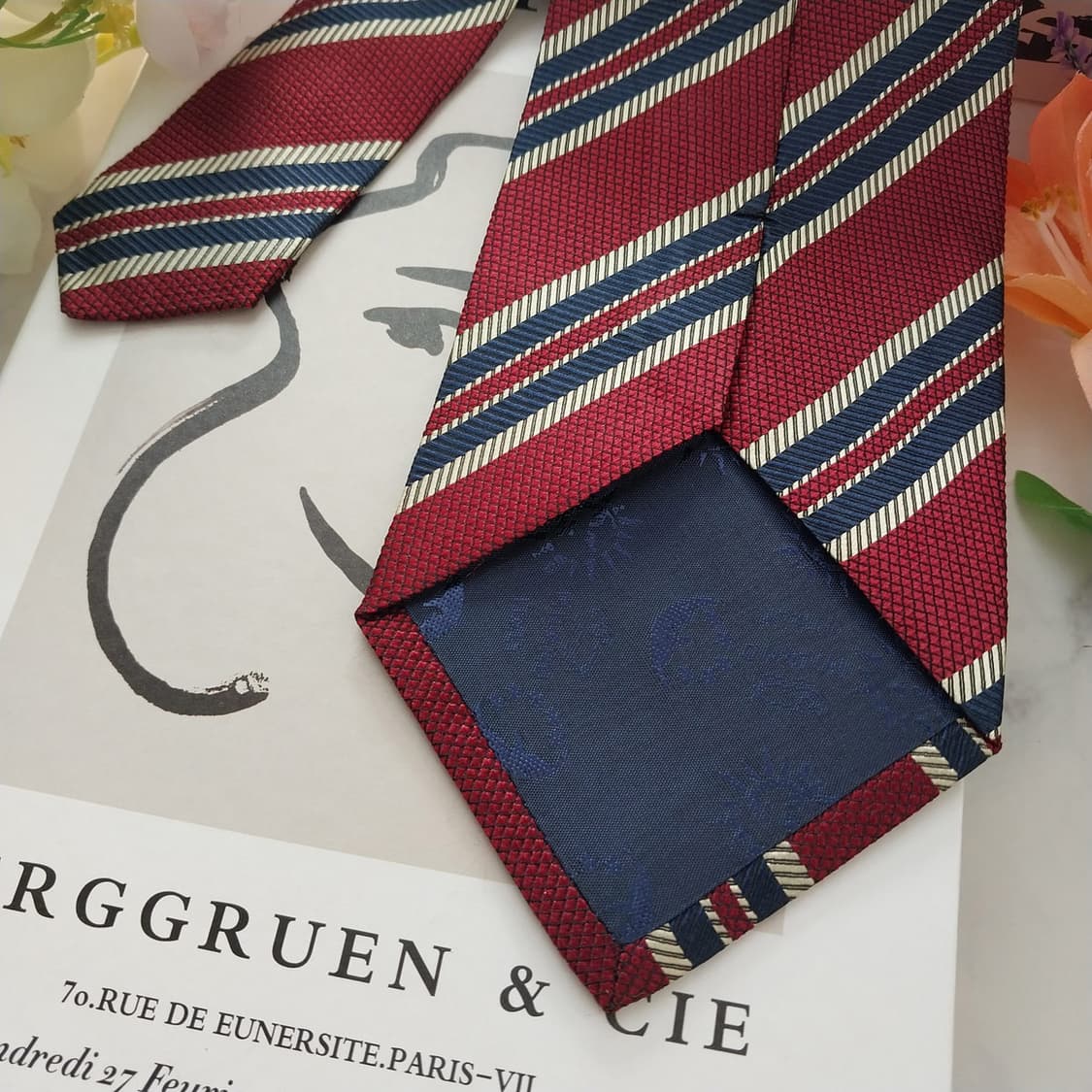 프랑코 페렐리 실크 스트라이프 넥타이 9.5cm A+등급 K1284
 상품이미지6