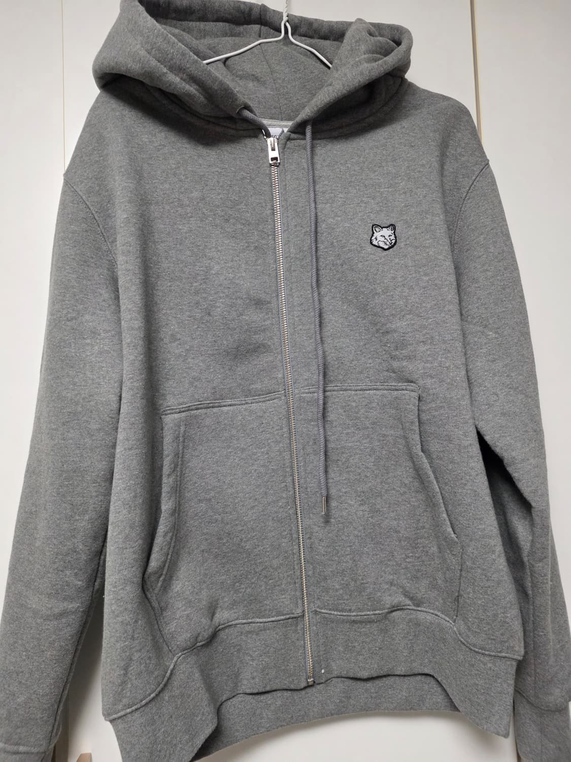 메종키츠네 폭스 헤드 후드집업 그레이 상품이미지1