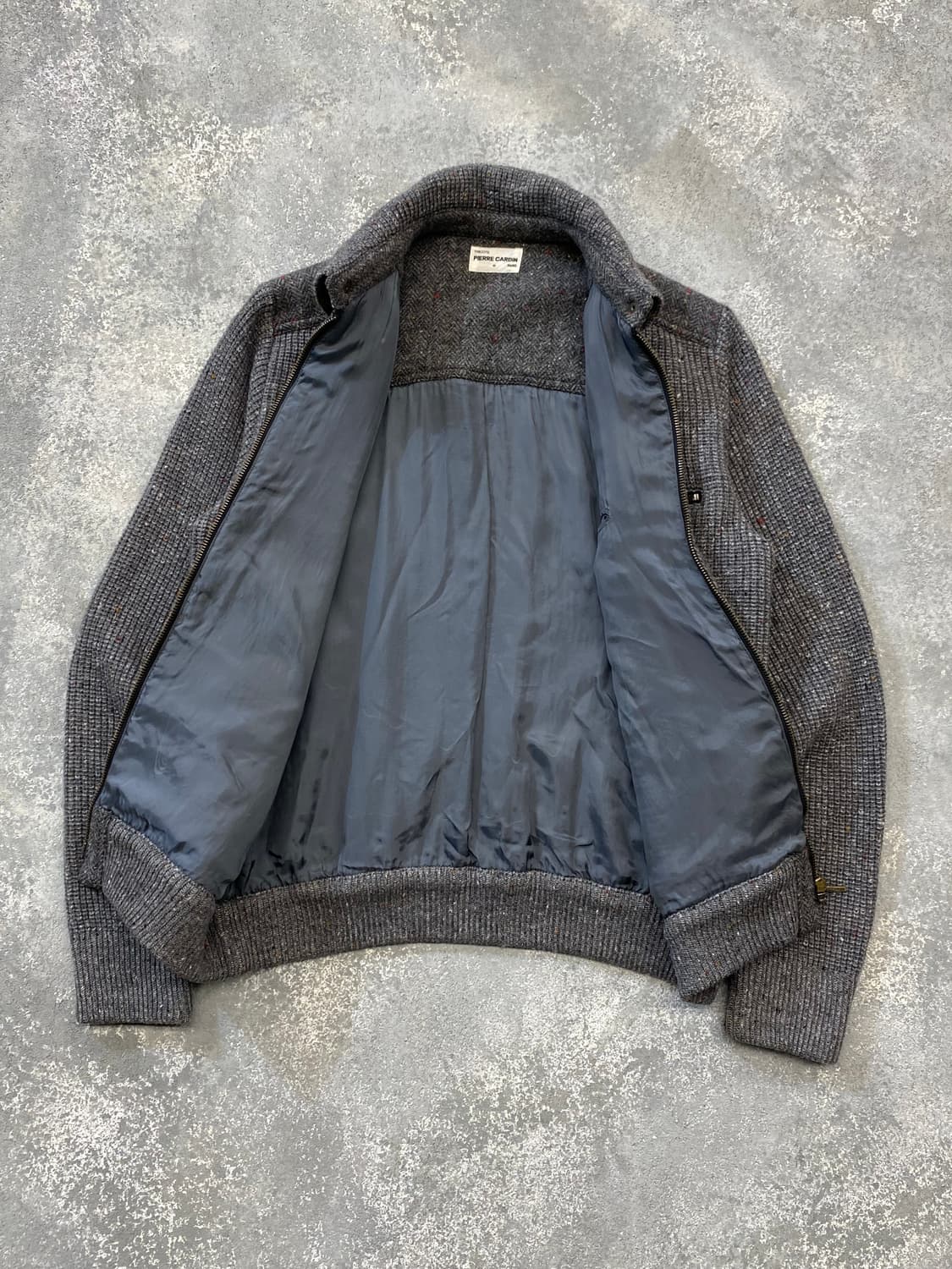 [M] 90s Pierre Cardin 빈티지 울 니트 집업 자켓 상품이미지4