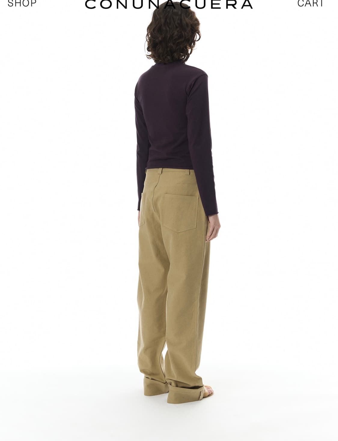 HALF ZIP LONG TOP PURPLE 상품이미지3