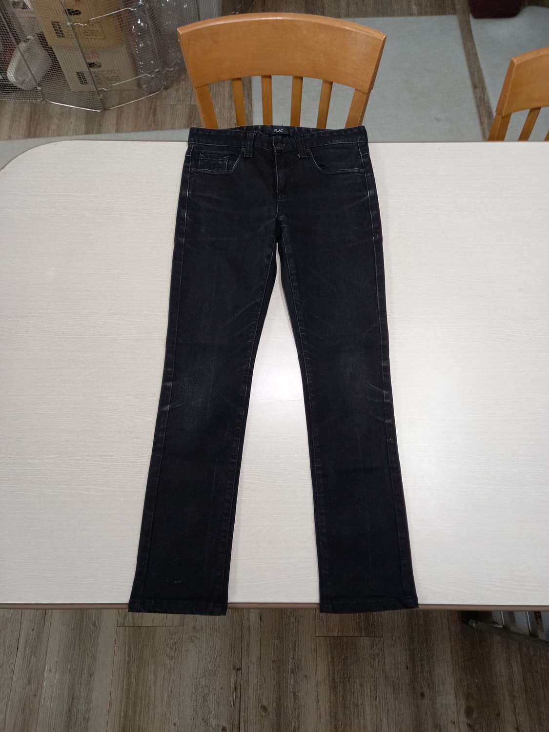 28 PLAC Slender Kor 워싱 스판 슬림일자진 블랙 28-88 상품이미지1