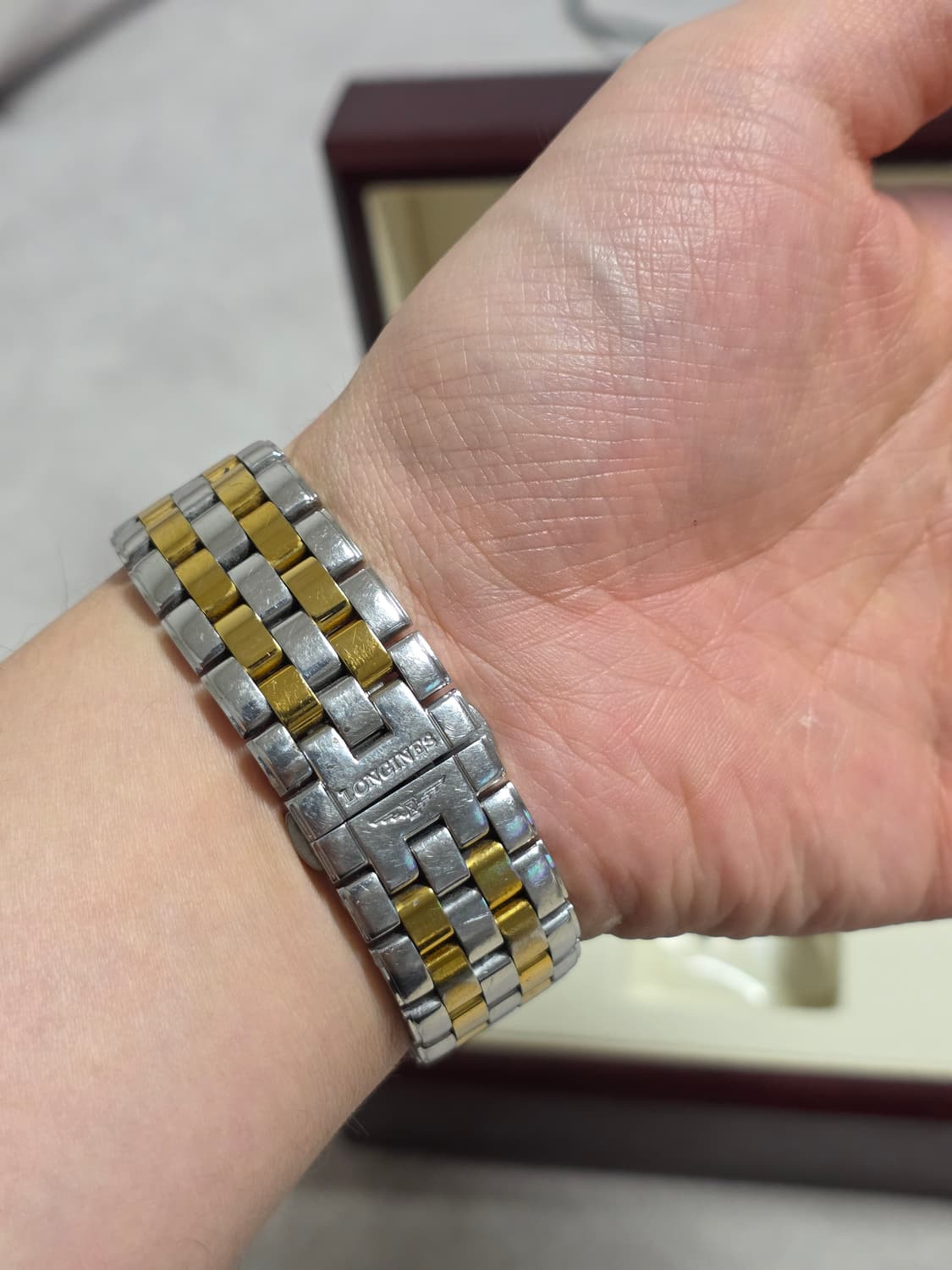 론진 금장 콤비 다이아 오토매틱 시계 상품이미지6