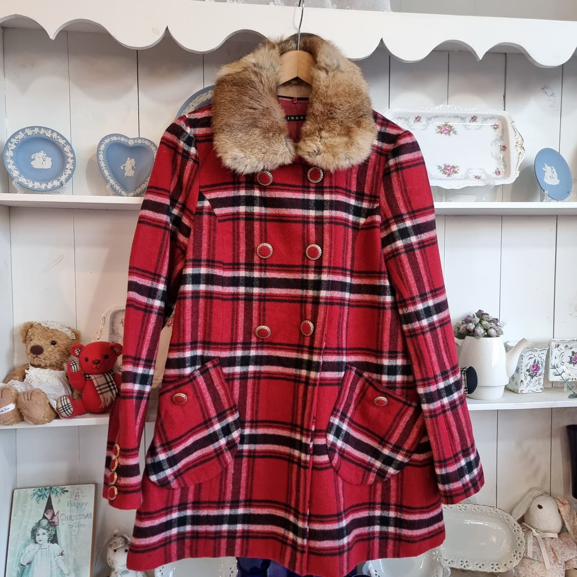 INGNI(잉그니) 체크 울 코트 상품이미지3