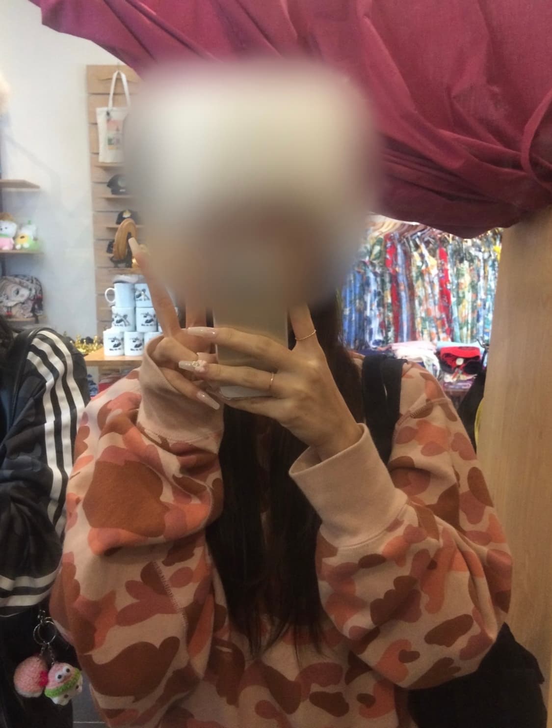 베이프 맨투맨 핑크 상품이미지9