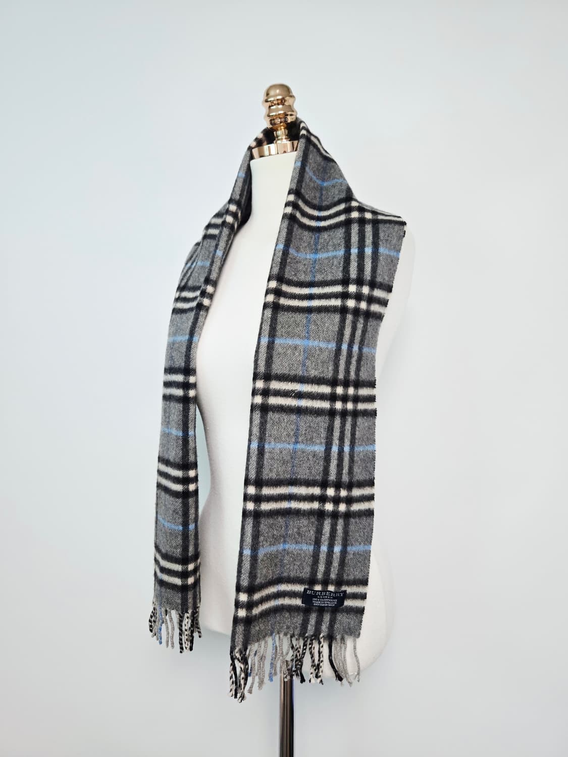 버버리 그레이 노바체크 캐시미어 머플러 목도리 상품이미지5