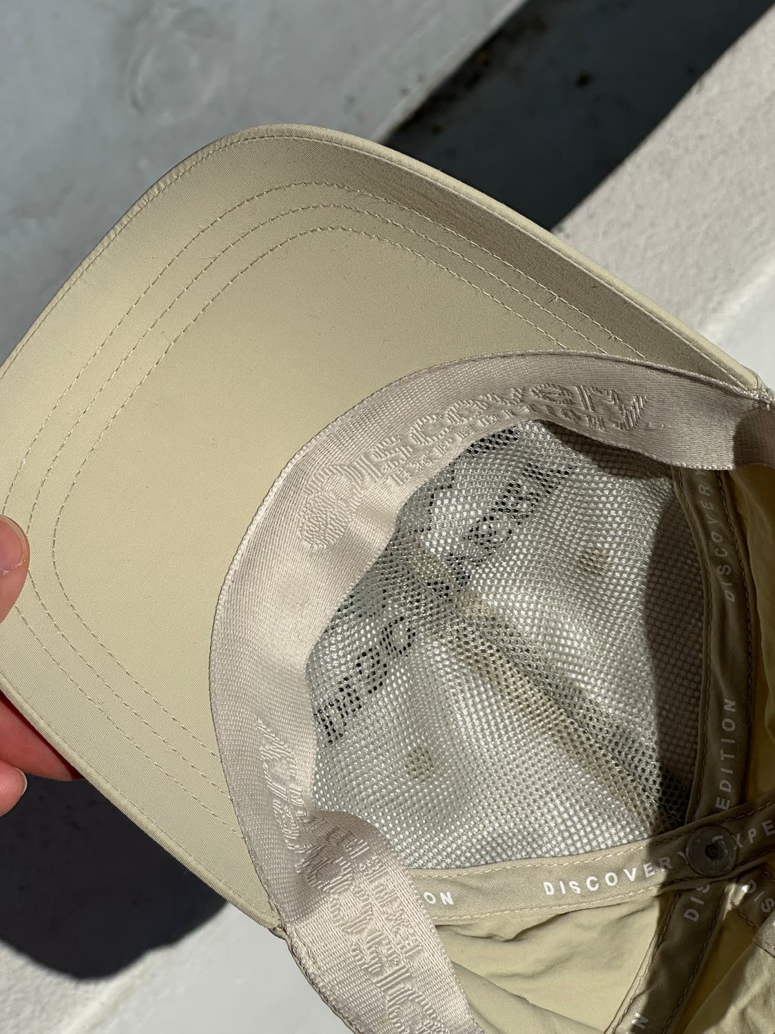 [F] 디스커버리 베이지 우븐 볼캡 모자 상품이미지5