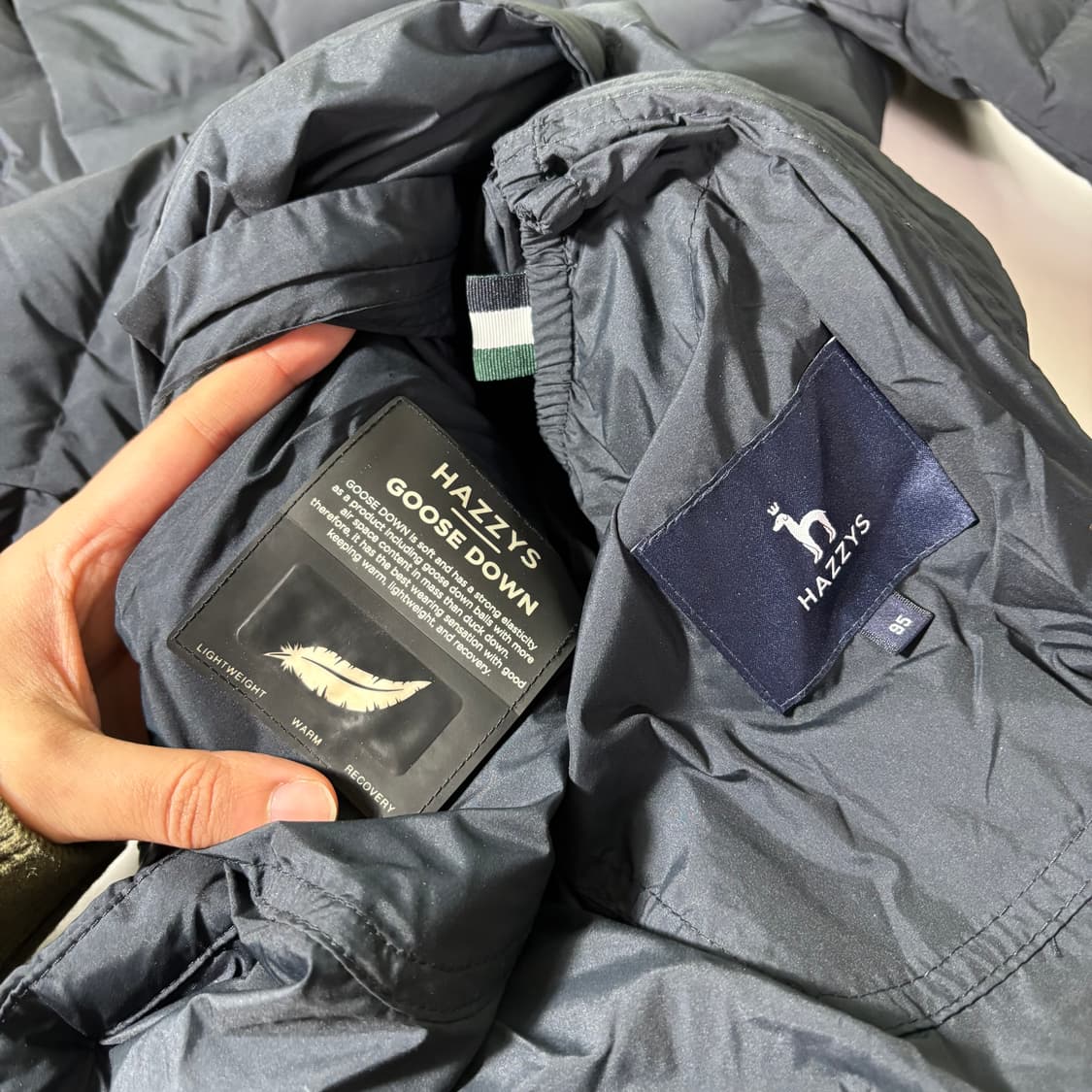 95 헤지스 다크네이비 구스다운 패딩 블레이저 상품이미지4