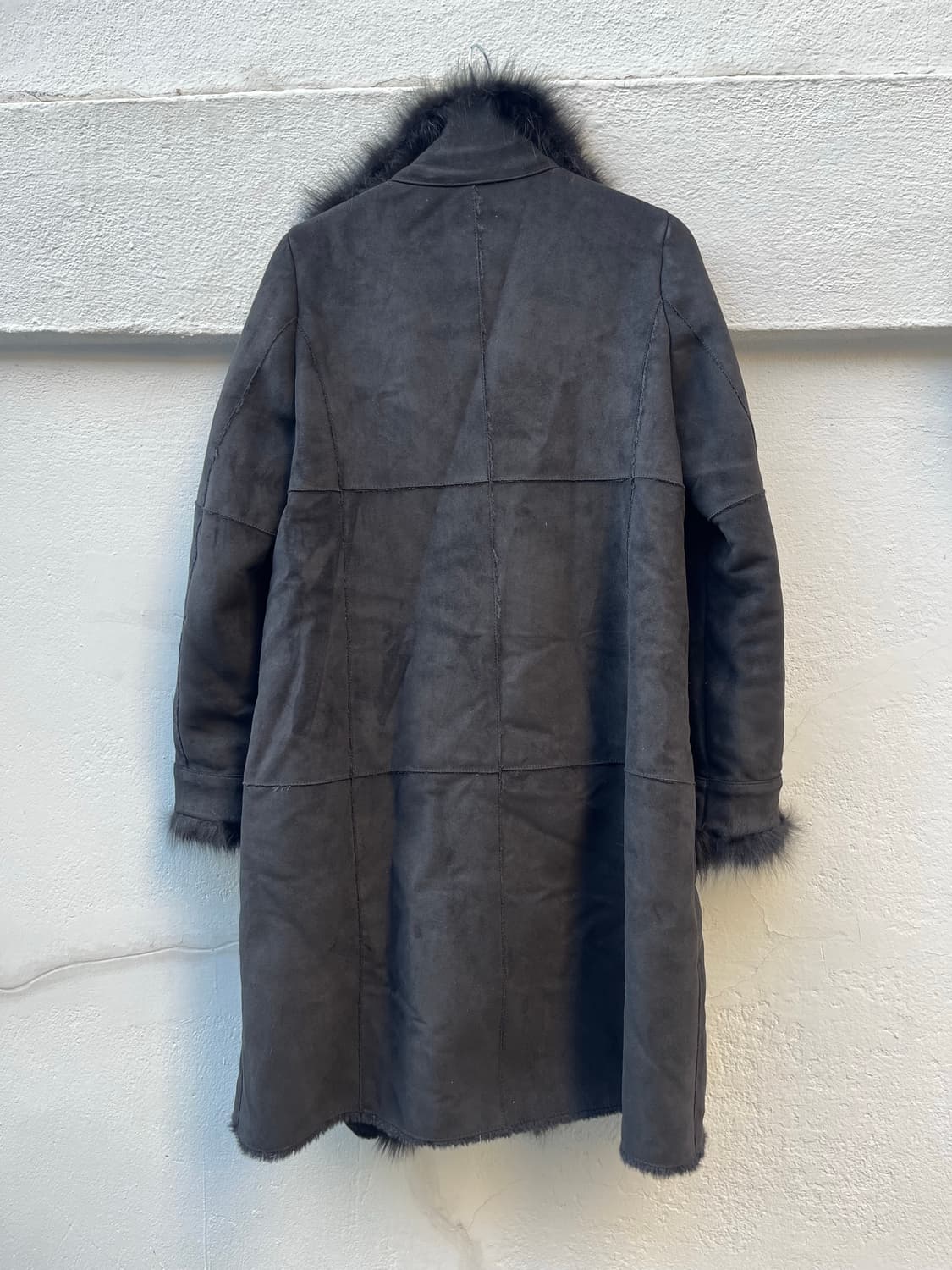 블랙 퍼 무스탕 코트 상품이미지4