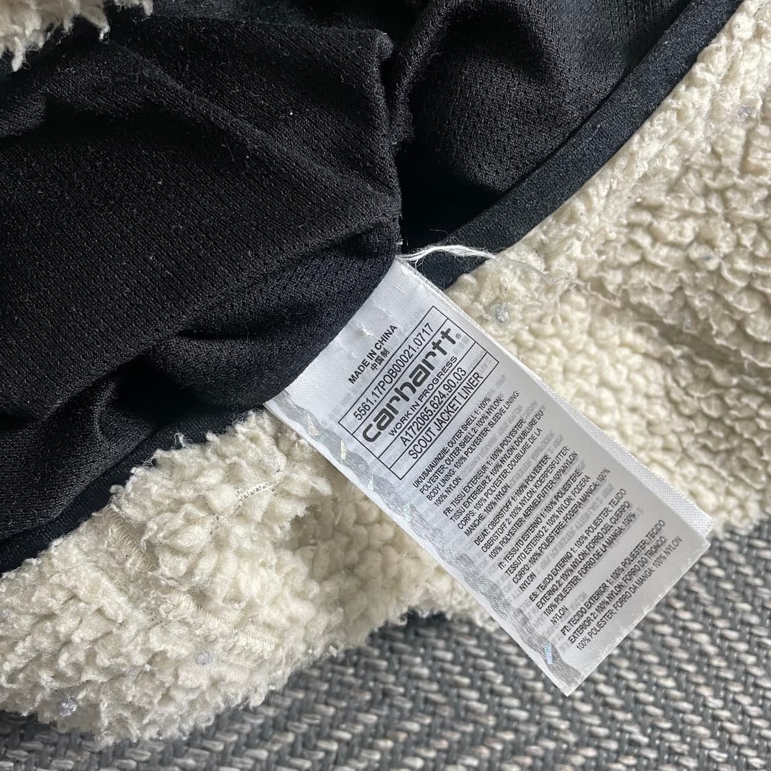 칼하트 WIP 패치 로고 쉐르파 플리스 자켓o 4634 상품이미지6