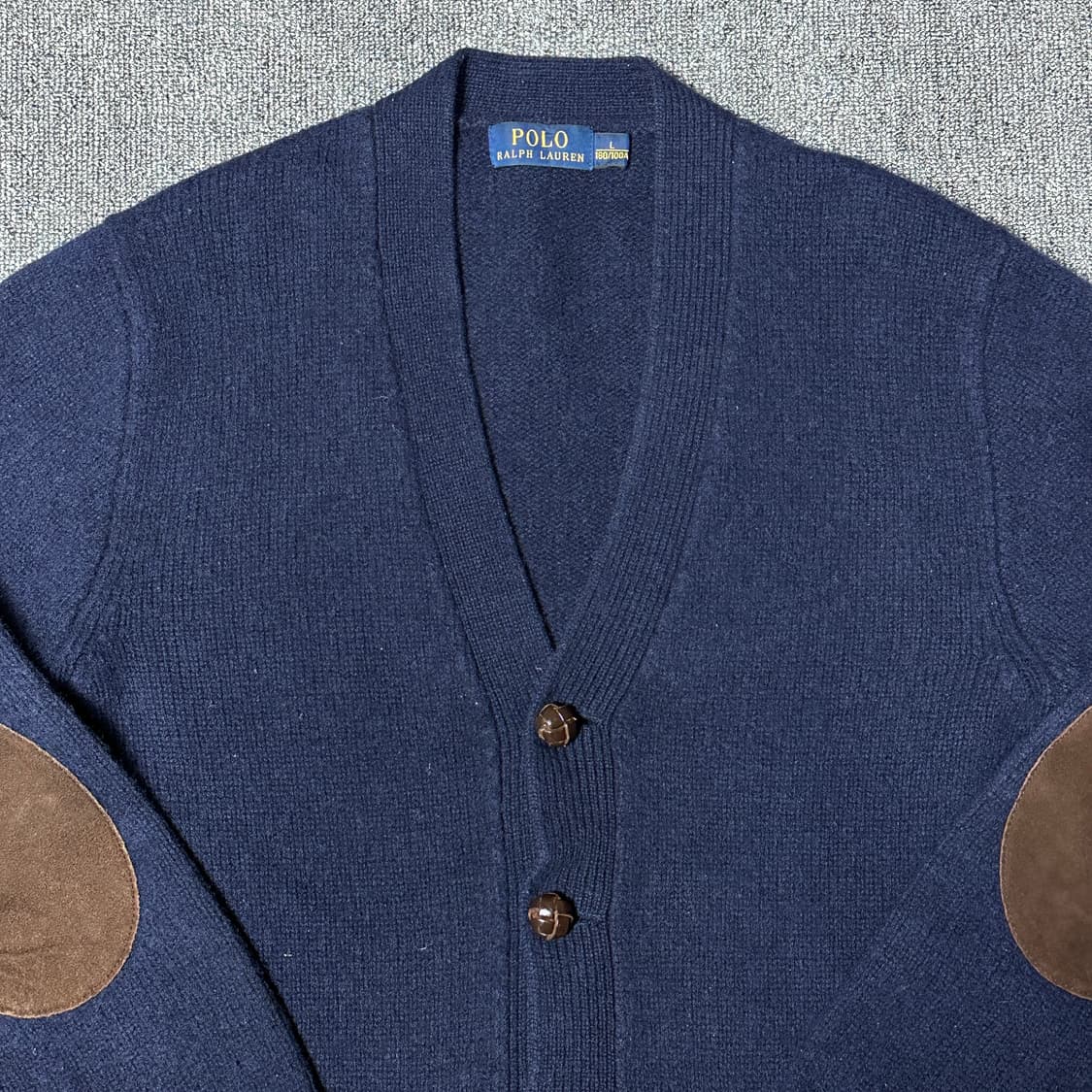 폴로 랄프로렌 엘보패치 니트 가디건 네이비 상품이미지3