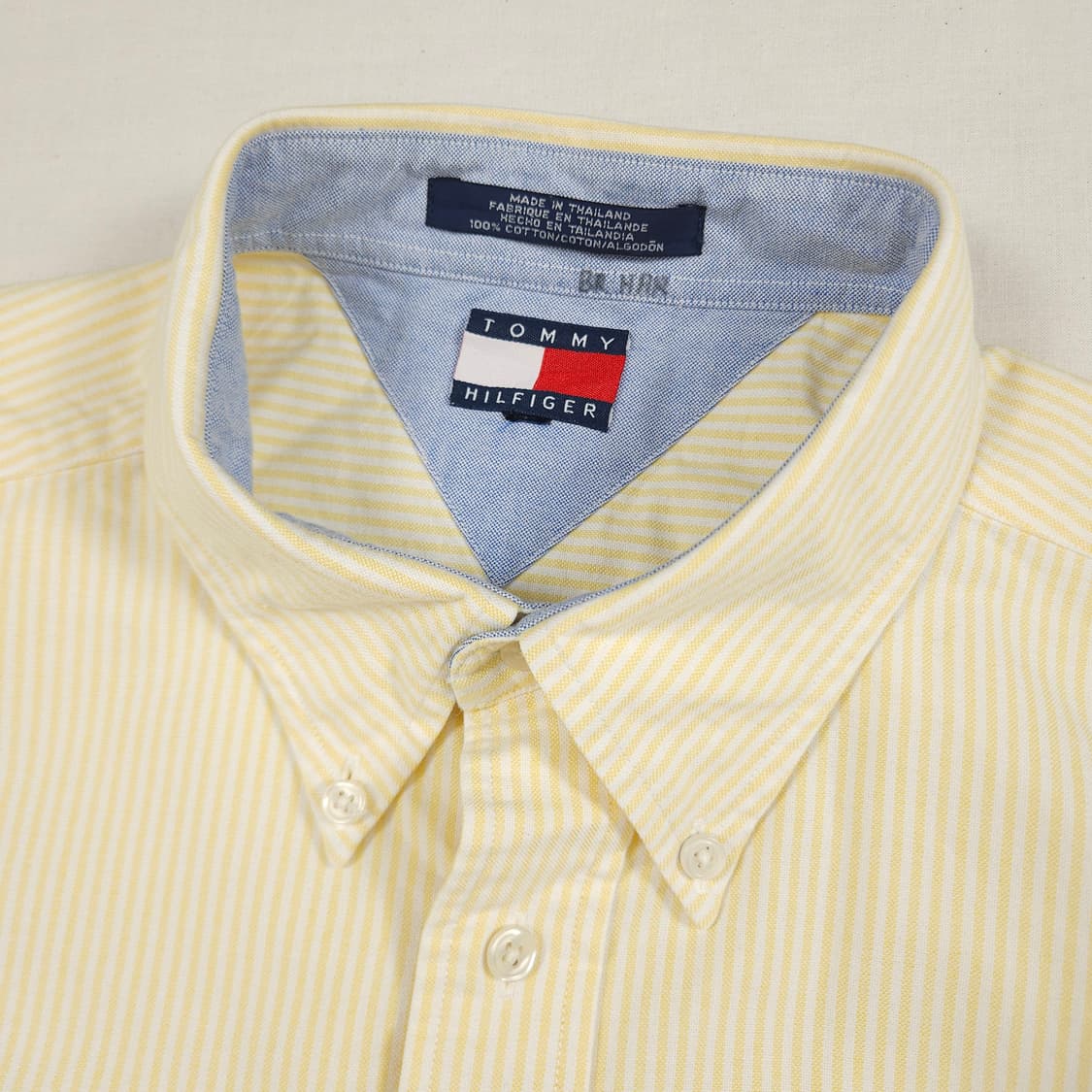 2XL(110) 타미 힐피거 옥스포드 셔츠 옐로우 스트라이프 상품이미지4