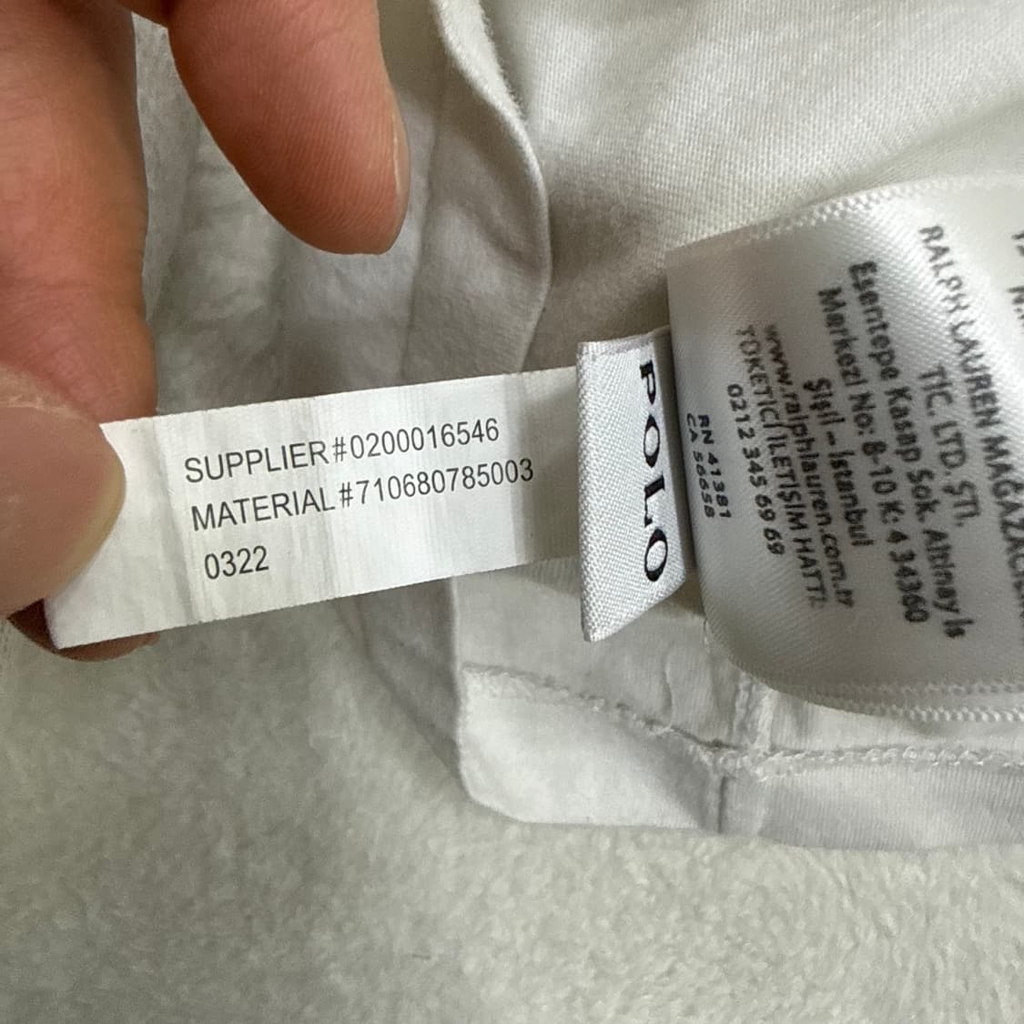 XXL 폴로랄프로렌 화이트 반팔 티셔츠 0313T 상품이미지5