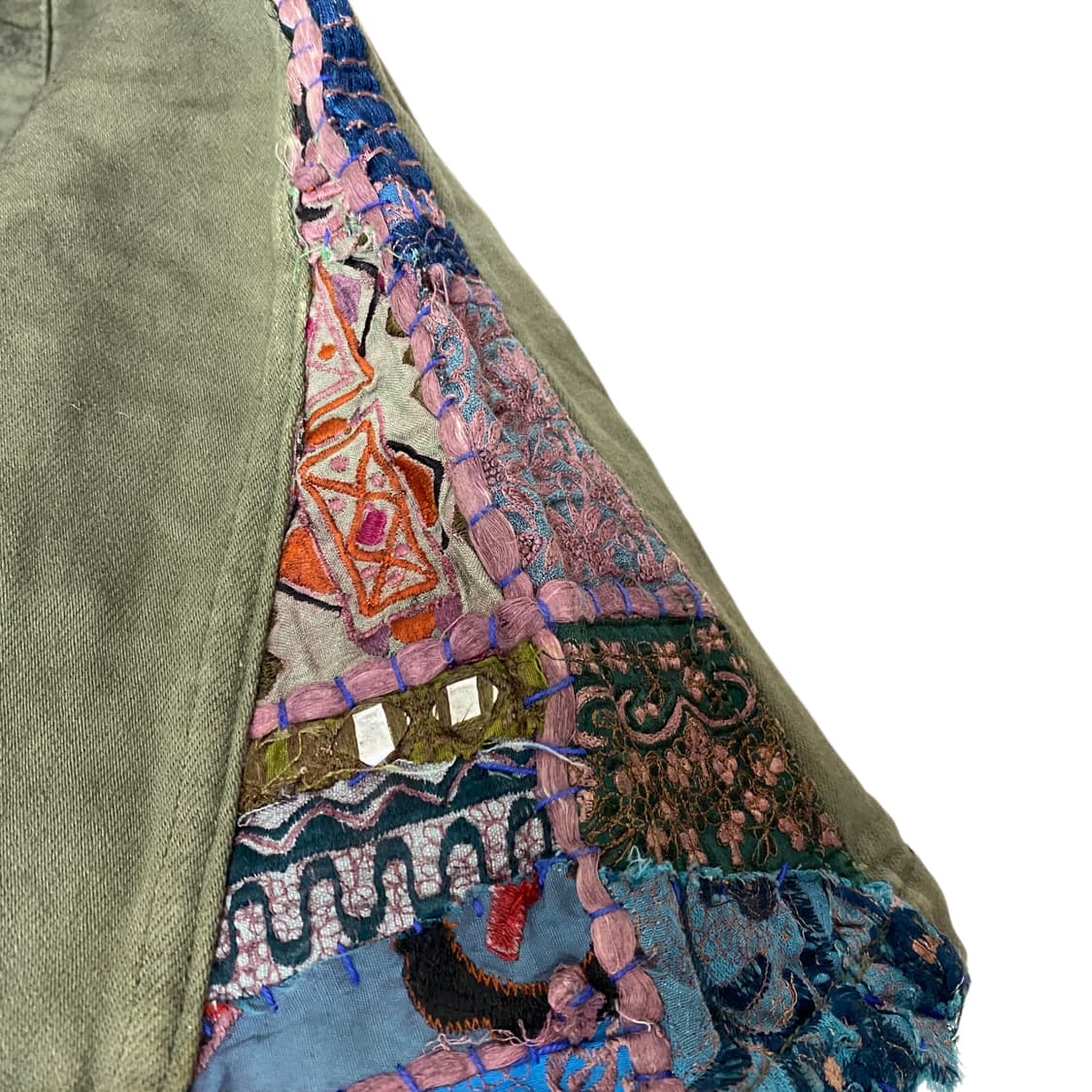 khaki washing pathwork cargo pants 상품이미지6