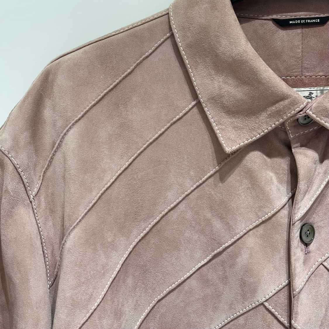 22s/s 에르메스 고트 스웨이드 반팔 셔츠 상품이미지5