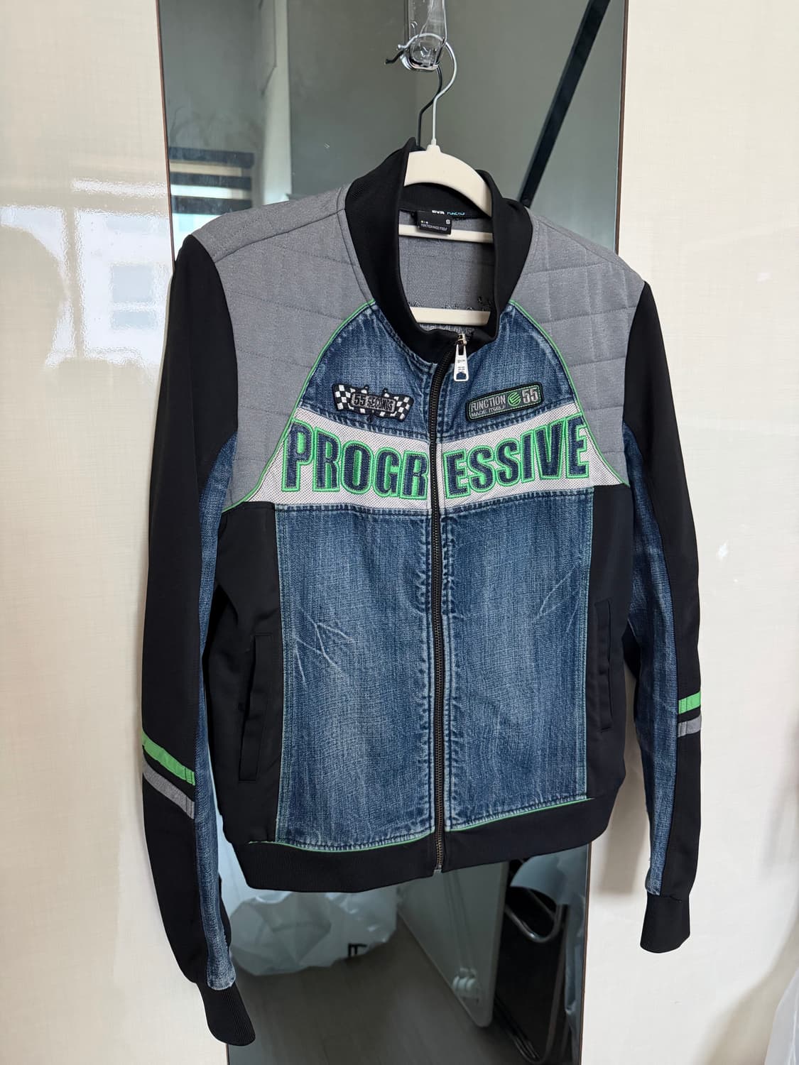 EXR 레이싱 데님 져지 / Y2K 상품이미지1