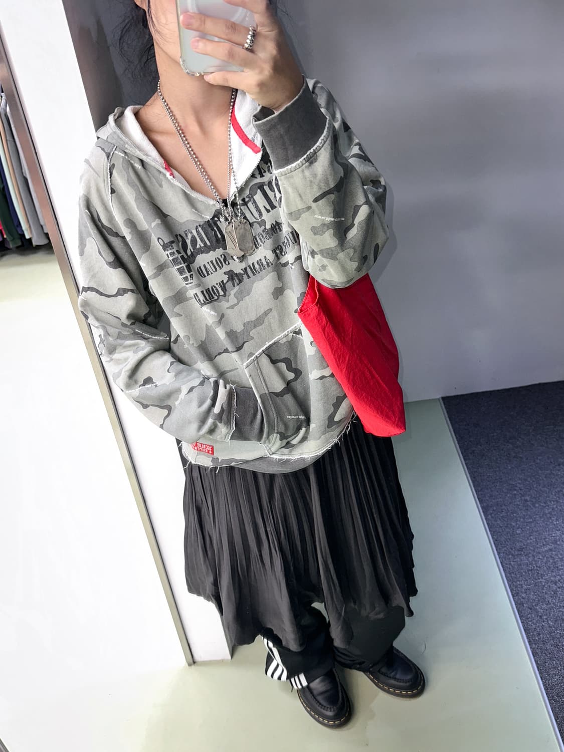 grunge camo half zip hoody 상품이미지1