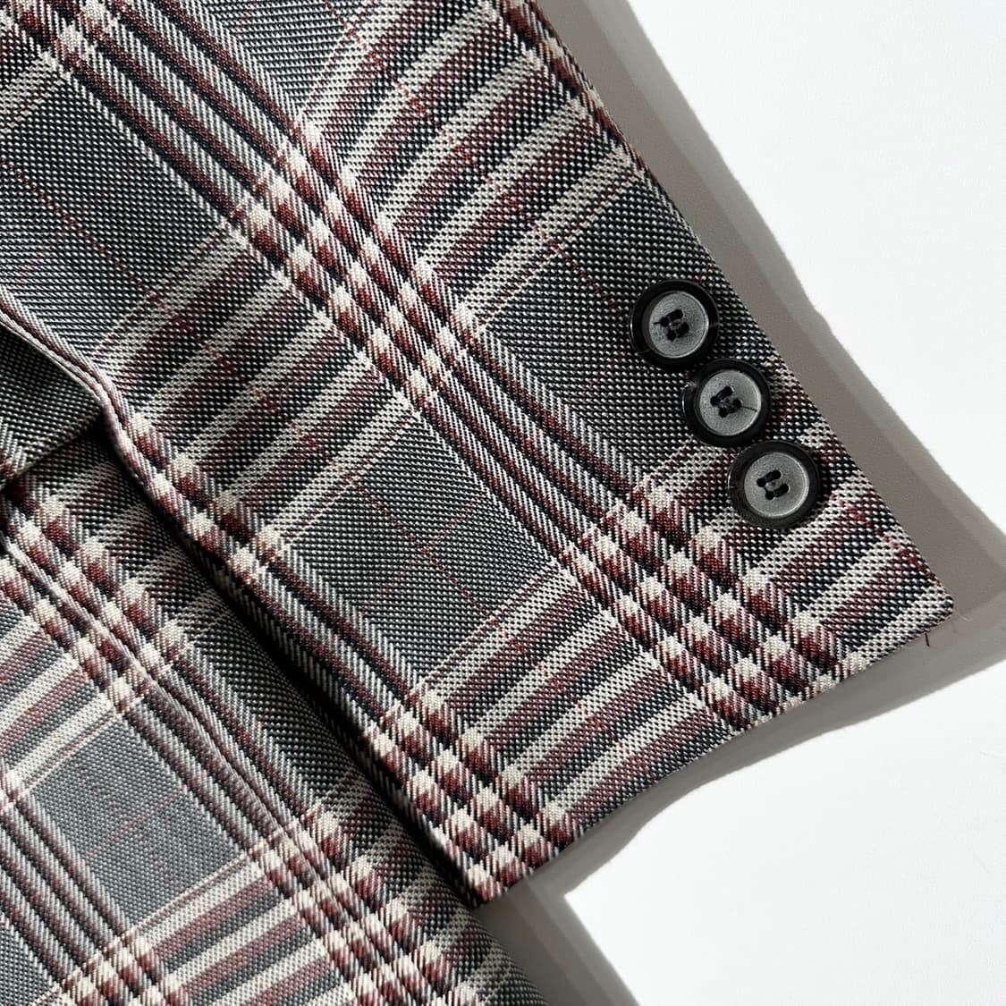 솔리드옴므 우영미 체크 더블 블레이저 자켓 상품이미지4