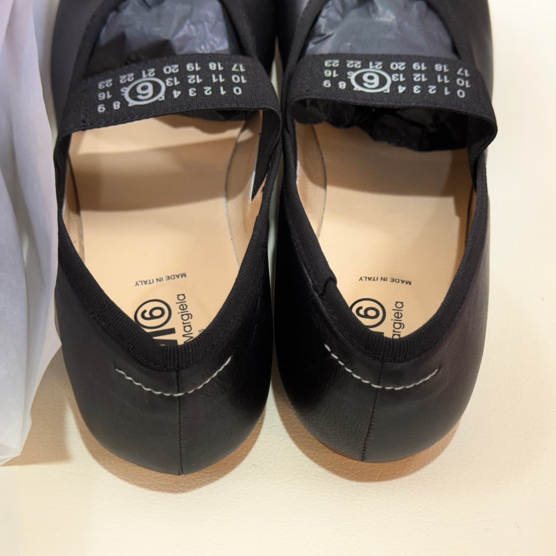 MM6 메종 마르지엘라 블랙 발레리나 플랫슈즈 37 상품이미지2