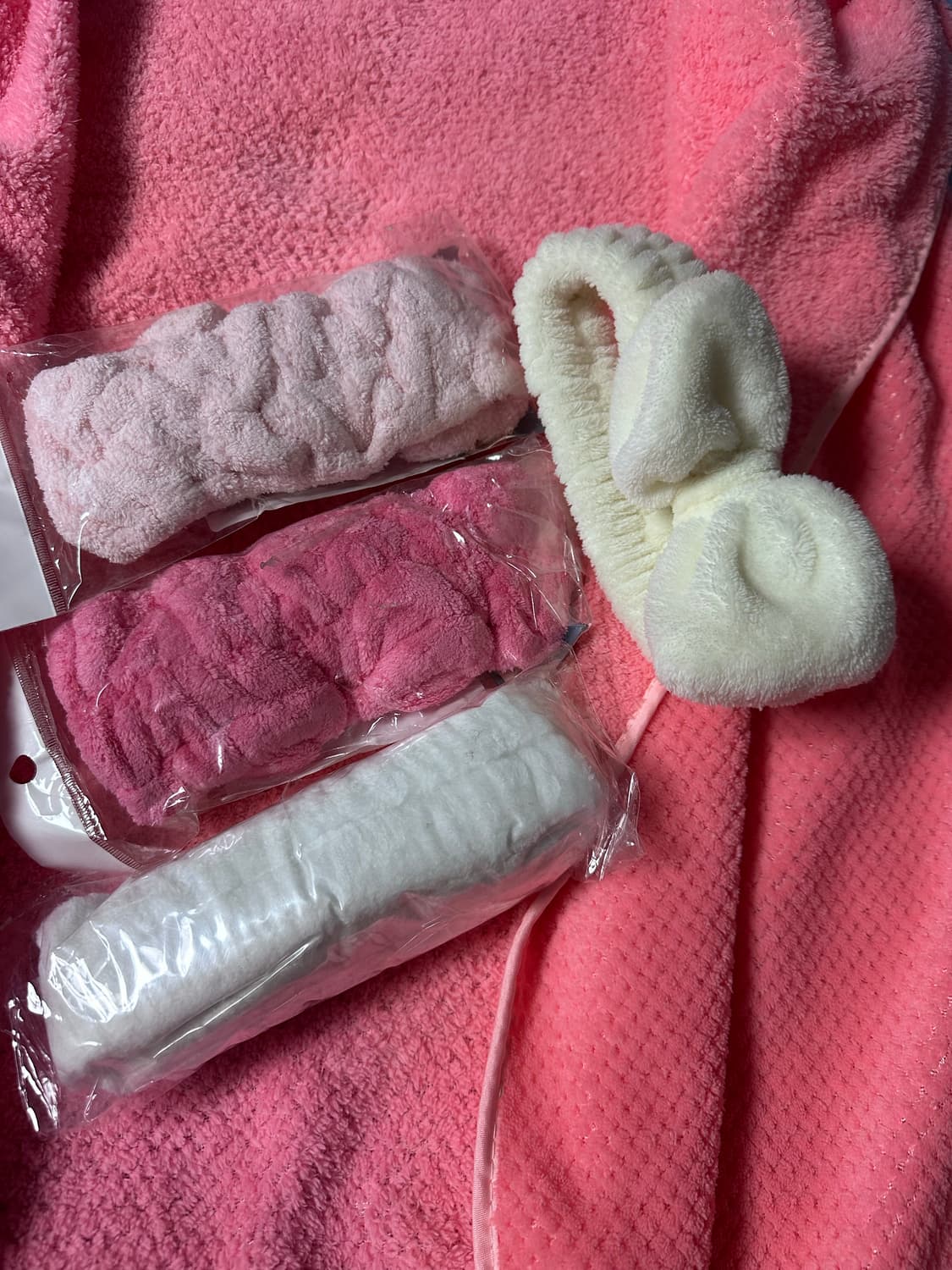 샤워 가운  + 헤어밴드4개+ 손목밴드 1세트 상품이미지4