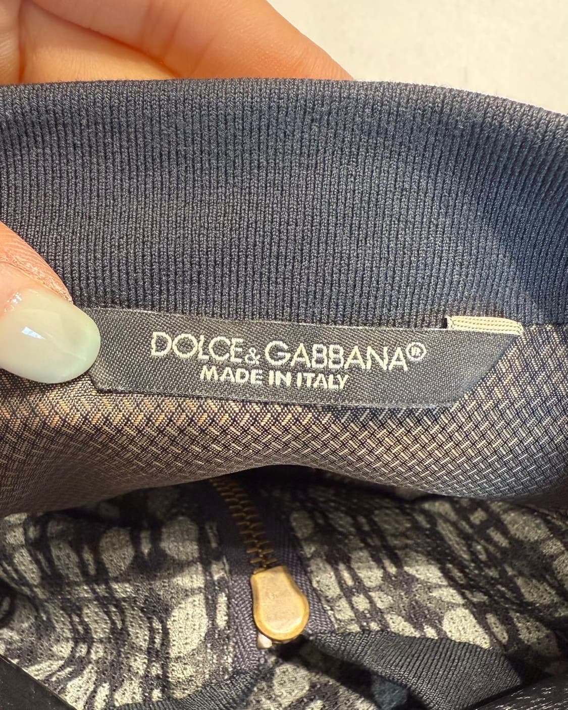 돌체앤가바나 차콜 패턴 레이온 봄버 자켓  상품이미지8