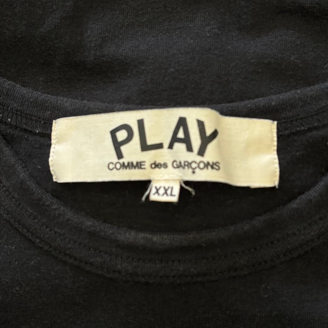 XXL 꼼데가르송 골드하트와펜 블랙 반팔 티셔츠 상품이미지4