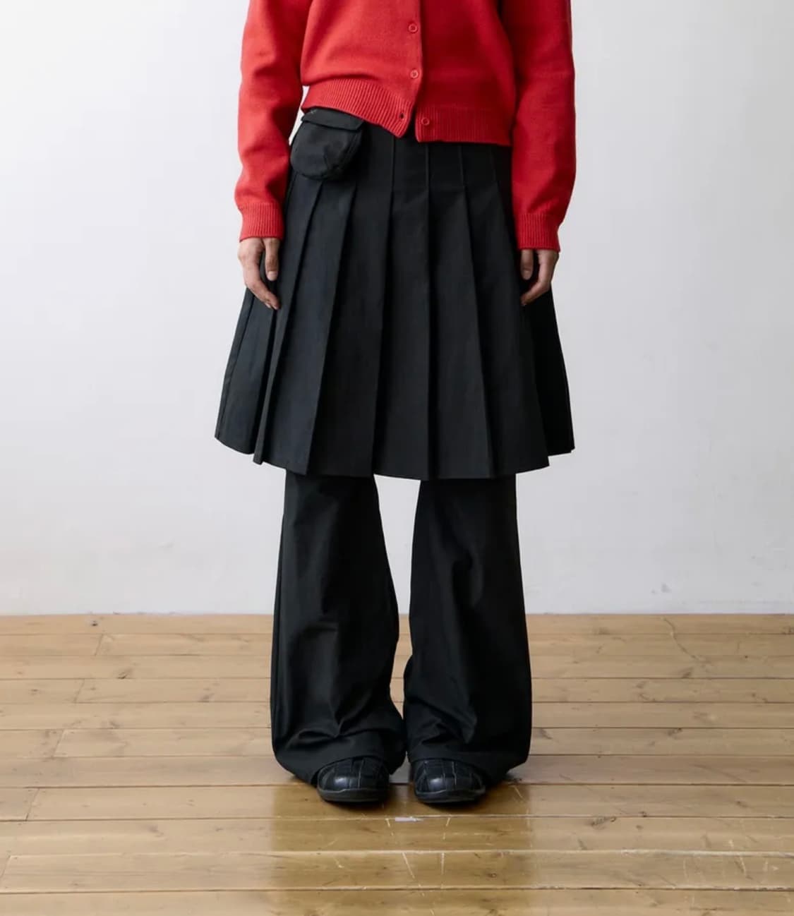 TCM skirt layered pants (black) 상품이미지1