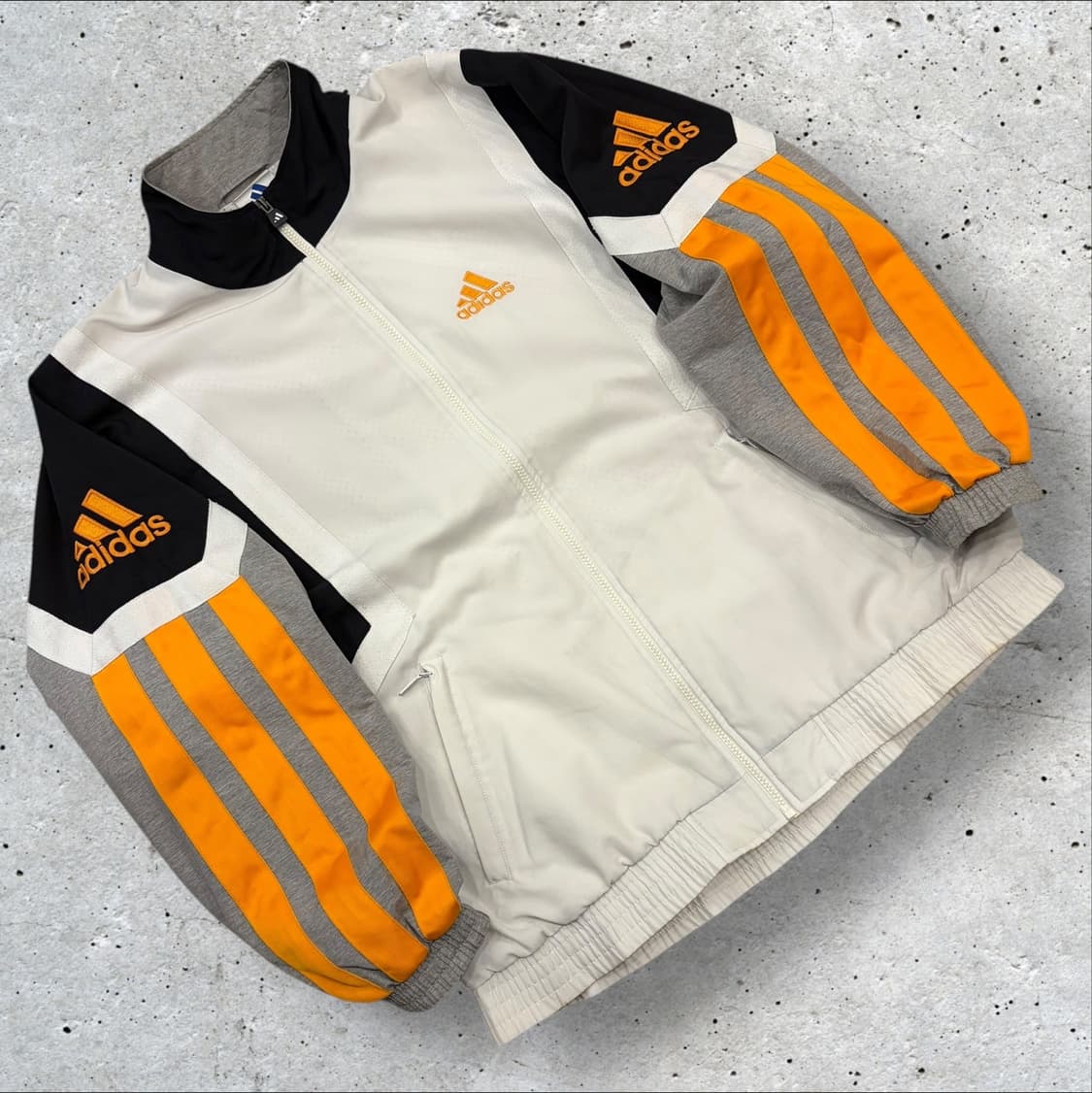 [110] 90-00s 아디다스 올드스쿨 삼선 트랙탑 오렌지 B565 상품이미지1
