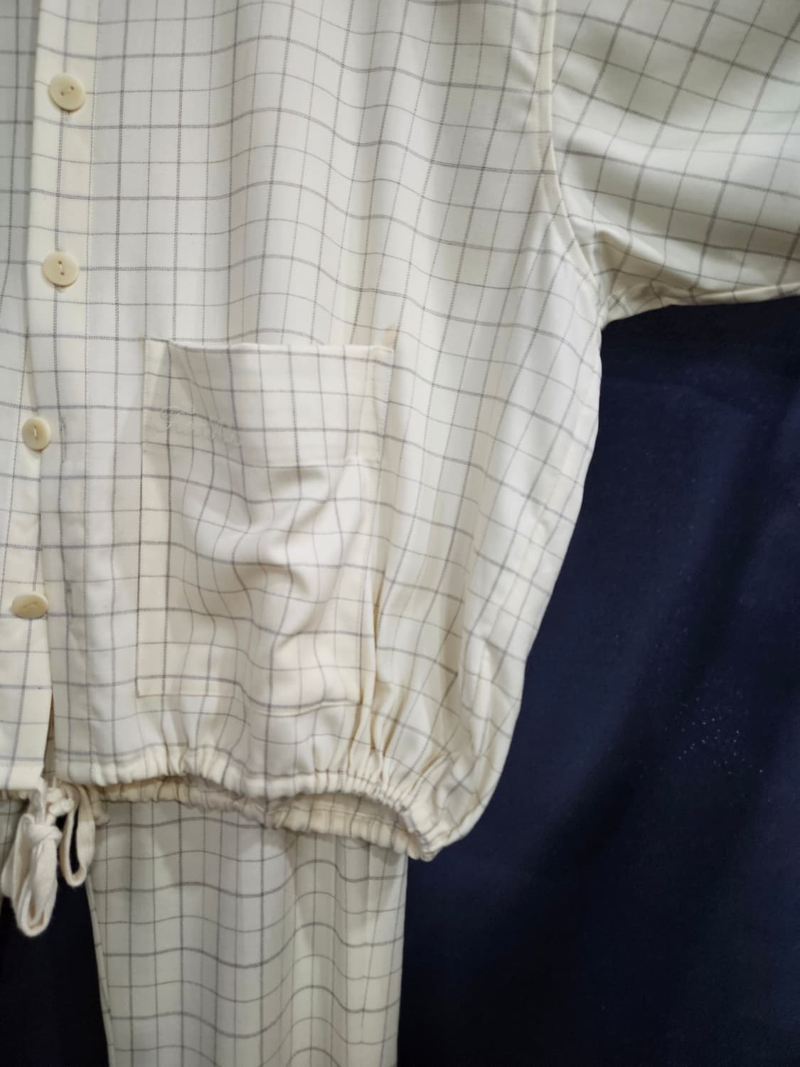 프롬아를 스트라이프 체크 남성 오버핏 100 셋업  상품이미지7