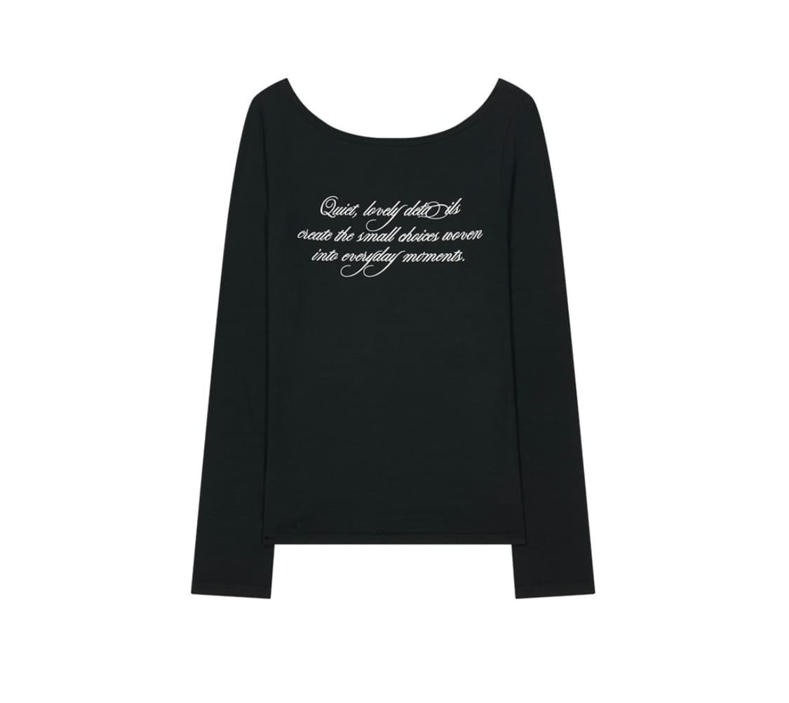 일리고 베이직 보트넥 롱슬리브 블랙 상품이미지2