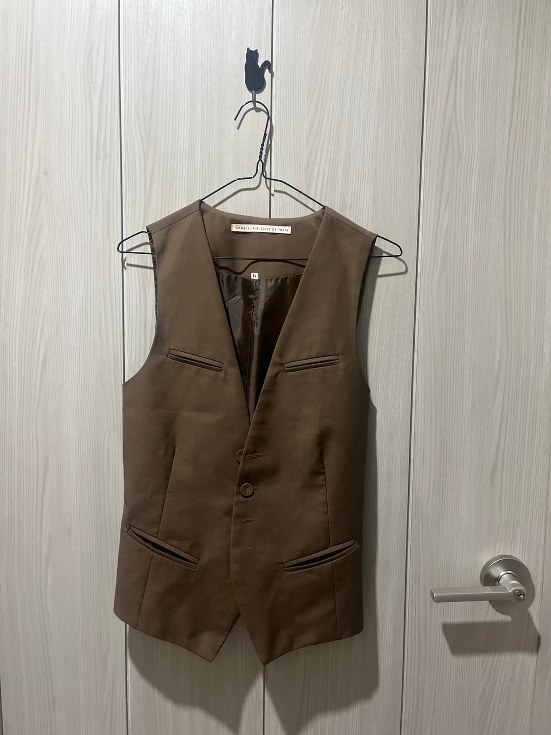 브라운 베스트 조끼 상품이미지1