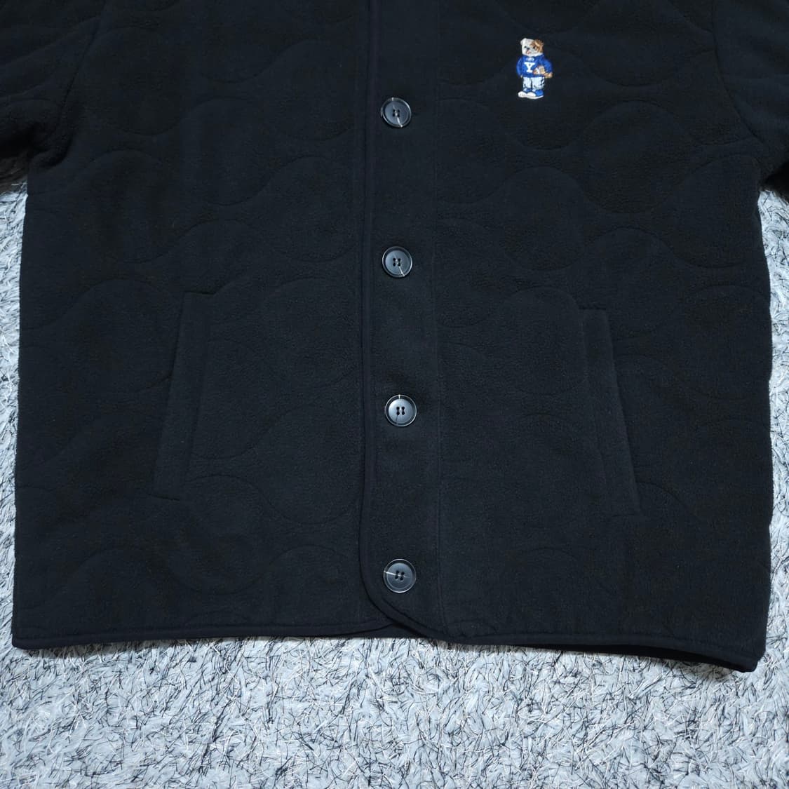 예일Yale) L 남자 뽀글이 플리스자켓 블랙 / 왕눈이샵 상품이미지5