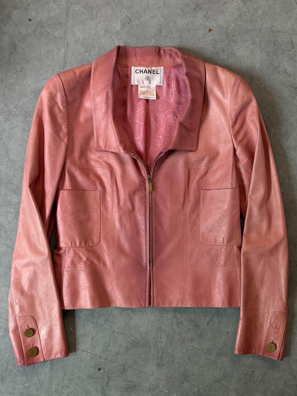 Chanel 샤넬 핑크 고트 스킨 자켓 상품이미지4