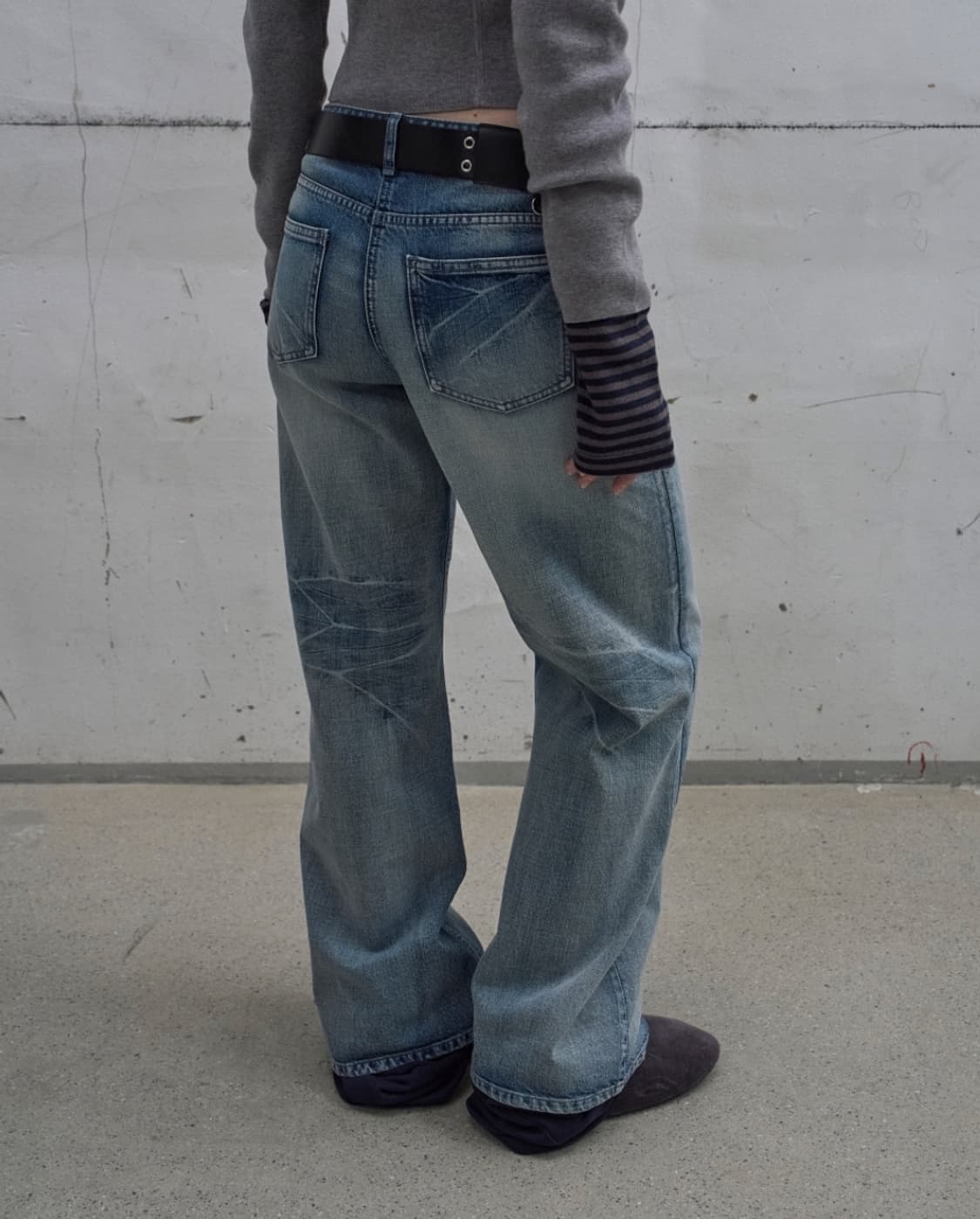 Lcdc 와이드 레그 워시드 데님 팬츠 상품이미지3