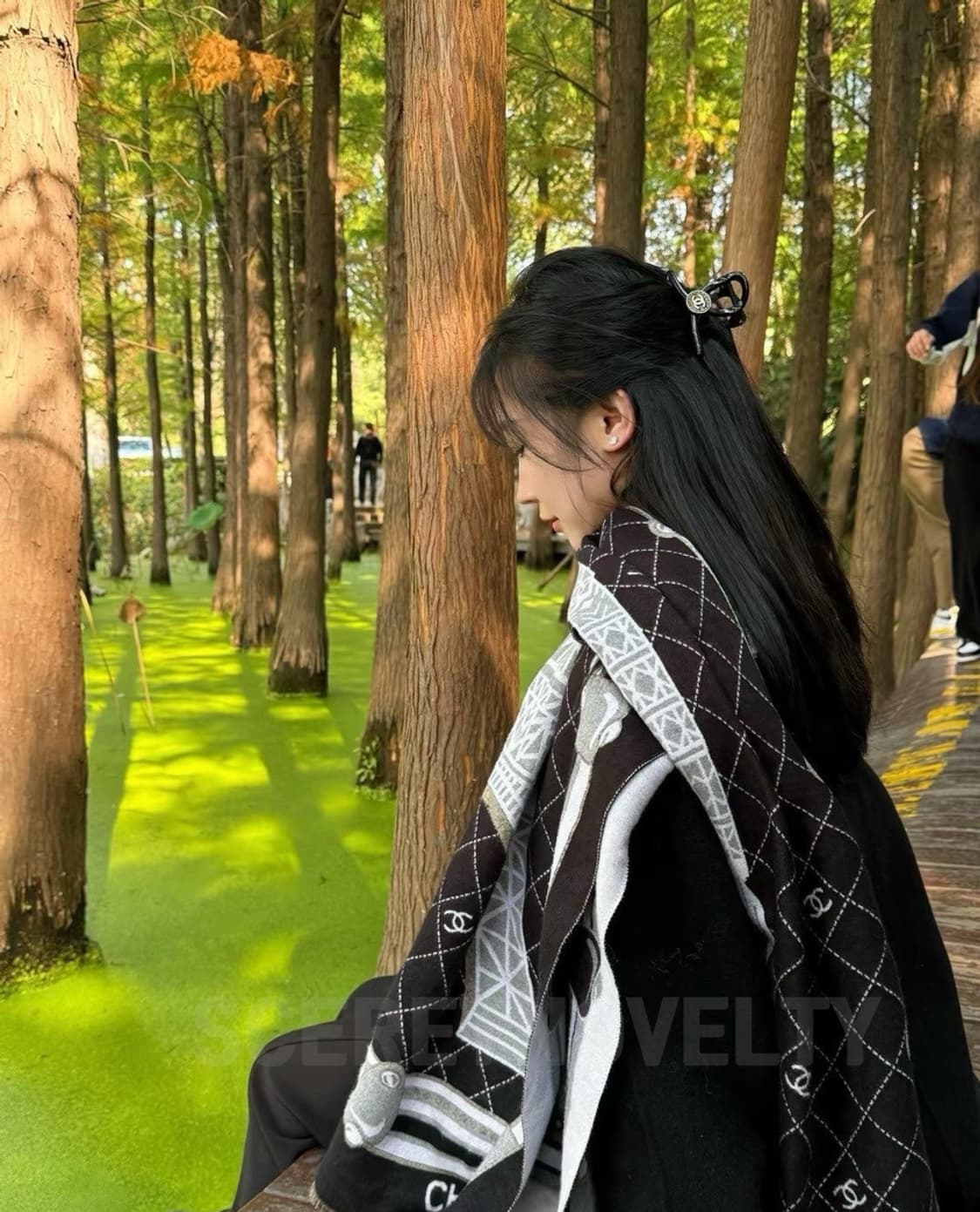 샤넬VIP에펠탑 캐시미어머플러,기프트 숄 선물세트 풀박스 상품이미지2