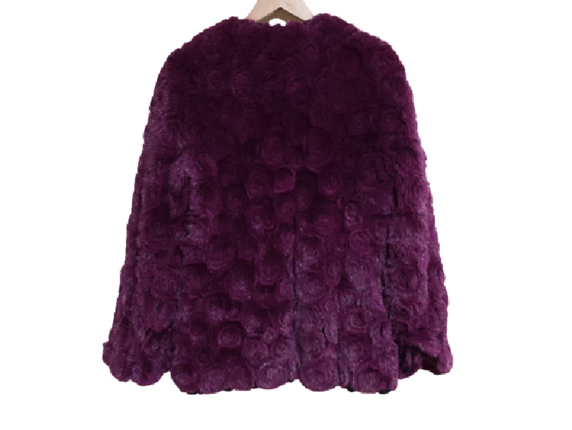 LORO PIANA 로로피아나원단 와인핏 퍼플 장미니팅 밍크자켓 F 상품이미지2