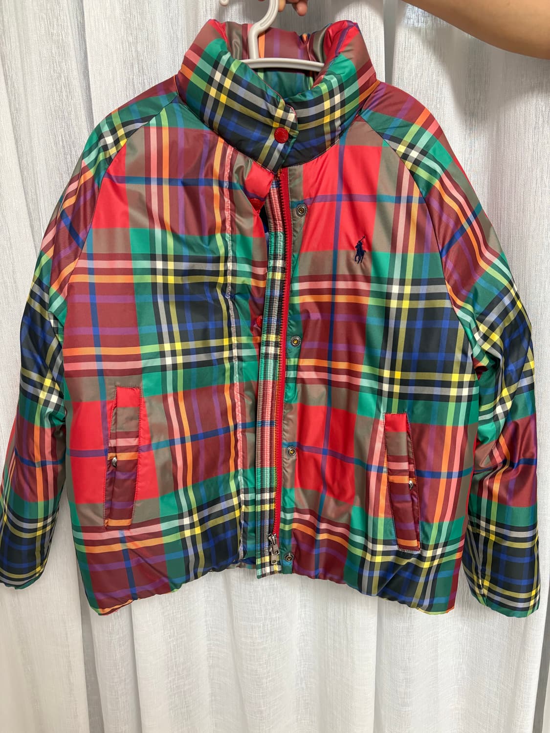 폴로 체크 패딩 상품이미지1